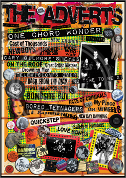 The Adverts, Gaye Advert, TV Smith, Poster, Graphic Design, Poster for Sale, Rock n Roll, Blues, Rhythm'n Blues, Punk, Sophie Lo